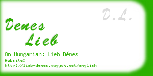 denes lieb business card