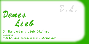 denes lieb business card